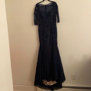 Beautiful beaded Jovani navy gown